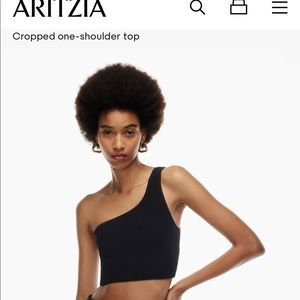 Aritzia Babaton One shoulder tank Black SIZE XS